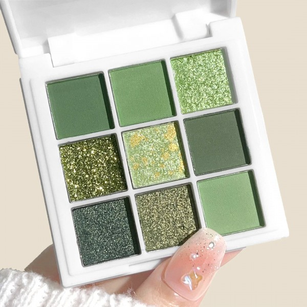 Palette de fards à paupières imperméables, tons verts et dorés, 256 effets scintillants|2,69 €|OKKO MODE