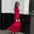 Robe de Soirée de Forme Sirène, Élégante, Indie, Bordeaux, Col en V, Personnalisée, lèvent, Longueur Rinçage, pour Occasions For | 140,43 $ | OKKO MODE