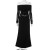 Robe de soirée maxi à manches longues pour femmes, robe semi-formelle, col cape, vintage, socialite, fête, tout neuf, 2025 | 32,17 $ | OKKO MODE