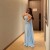 Light Blue Strapless Pleated Evening Gown - Personalized Floor Length Sexy Dress for Women | $128.73 | OKKO MODE