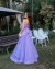 Jessica-Robe de soirée en tulle violet pour femme, élégante, en forme de A, sexy, sans bretelles, pour fête de mariage | 125,37 $ | OKKO MODE
