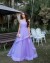 Jessica-Robe de soirée en tulle violet pour femme, élégante, en forme de A, sexy, sans bretelles, pour fête de mariage | 125,37 $ | OKKO MODE