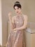 Robe de soirée rose à franges, nouveau style, robe de mariée, banquet littéraire | 212,60 $ | OKKO MODE