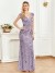 Vestido de noche verde con lentejuelas para mujer - Elegante y formal | 77,36 $ | OKKO MODE