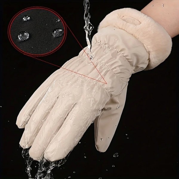 Gants Chauds Imperméables Doublure Peluche Femme|7,19 €|OKKO MODE