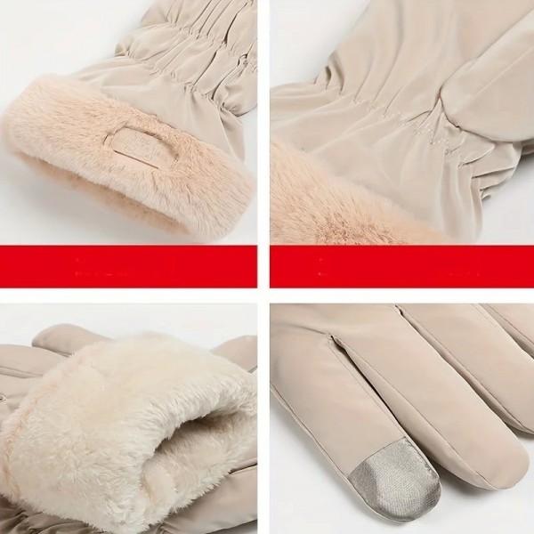 Gants Chauds Imperméables Doublure Peluche Femme|7,19 €|OKKO MODE