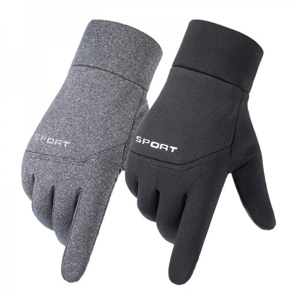 Gants de ski coordonnés écran tactile, coupe-vent imperméables - vert