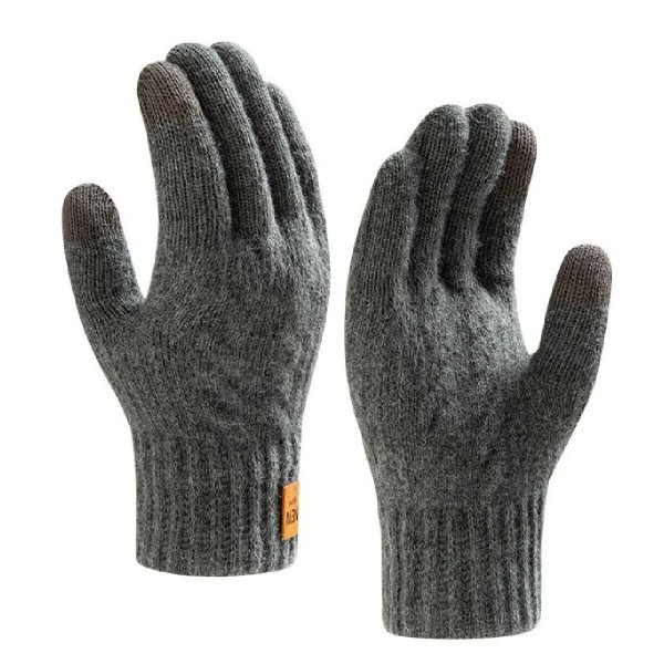 Gants chauds doublés de sourire pour hommes et femmes, écran tactile noir torsadé|6,29 €|OKKO MODE