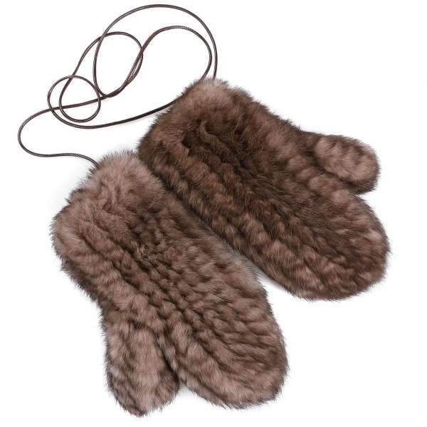 Luxuriöse Damenhandschuhe aus Kaninchenpelz