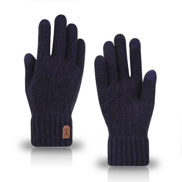 Gants tricotés en laine polaire pour hommes, écran tactile - Chaud hiver|3,59 €|OKKO MODE