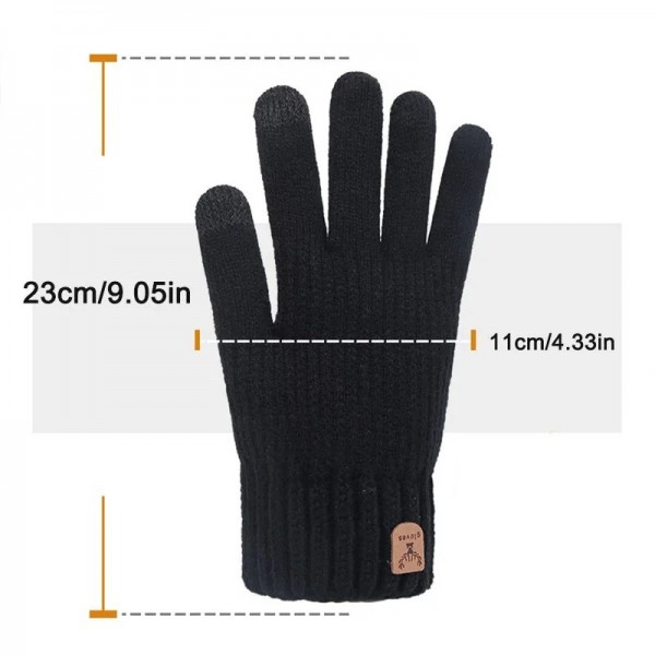 Gants chauds écran tactile en laine - doigts complets|6,29 €|OKKO MODE