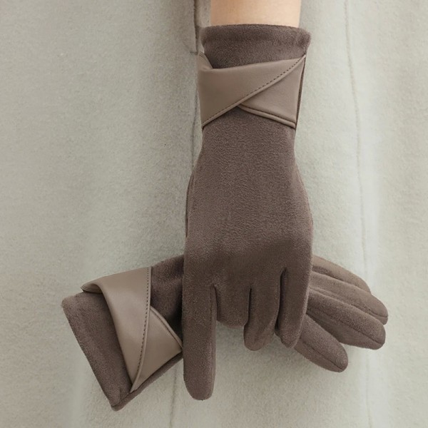 Gants chauds velours femmes, nœud élégant écran tactile|5,39 €|OKKO MODE