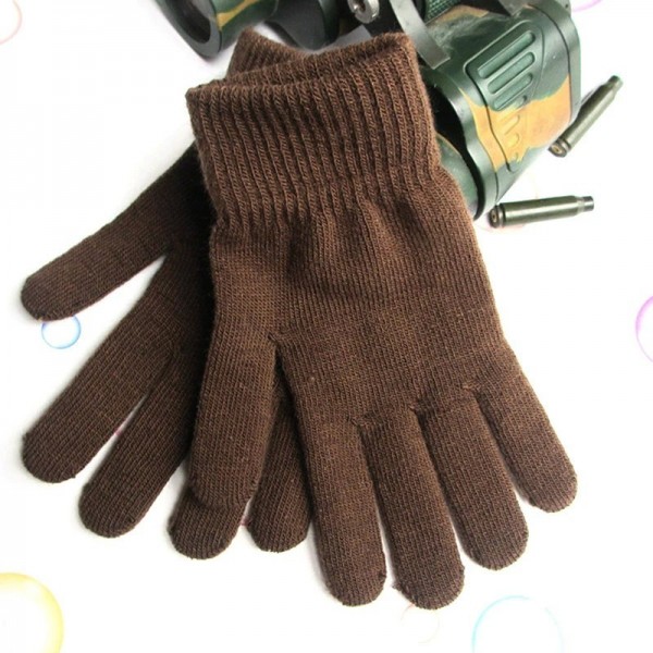 Gants en cachemire doublés épais pour femme - Mitaines chaudes à doigts complets|1,79 €|OKKO MODE