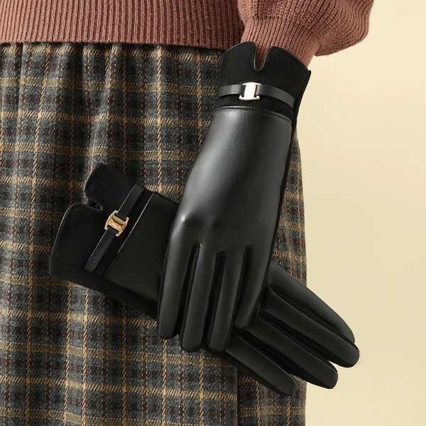 Gants de conduite élégants pour femmes, mitaines doublées sourire et technologie thermique|5,39 €|OKKO MODE