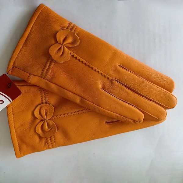 Gants chauds d'hiver en cuir véritable pour femmes|12,59 €|OKKO MODE