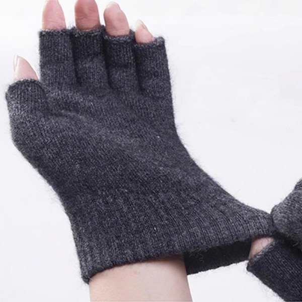 Gants sans doigts en cachemire demi-doigt - Mitaines courtes pour hommes et femmes|4,49 €|OKKO MODE