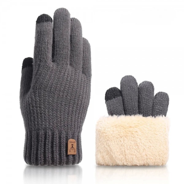 Gants chauds à doigts complets écran tactile laine UNIS pour hommes et femmes|5,39 €|OKKO MODE