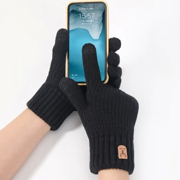 Gants chauds à doigts complets écran tactile laine UNIS pour hommes et femmes|5,39 €|OKKO MODE