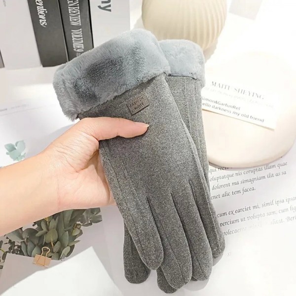 Gants de conduite à écran tactile pour femmes, mitaines daim hiver|5,39 €|OKKO MODE