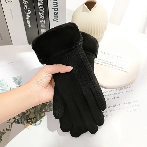 Gants de conduite à écran tactile pour femmes, mitaines daim hiver|5,39 €|OKKO MODE