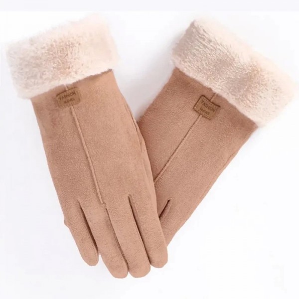 Gants chauds en fourrure pour femmes, mitaines à doigts complets|5,39 €|OKKO MODE