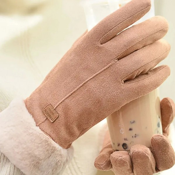 Gants chauds en fourrure pour femmes, mitaines à doigts complets|5,39 €|OKKO MODE