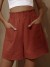 Pantalón corto mujer talla grande estilo casual piernas anchas cintura alta | 2,17 $ | OKKO MODE