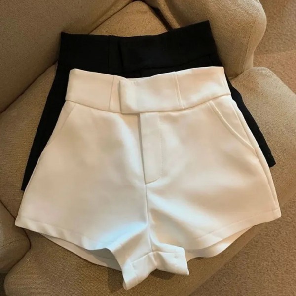 Short noir taille haute pour femme, coupe slim décontractée et sexy style Harajuku|1,96 €|OKKO MODE