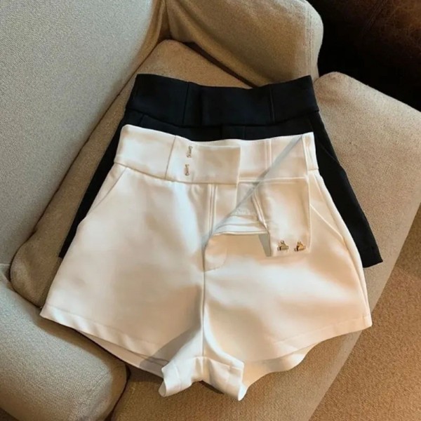 Short noir taille haute pour femme, coupe slim décontractée et sexy style Harajuku|1,96 €|OKKO MODE