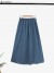 Damen Jeansrock in einfarbigem Blau, elastischer Bund, elegante Überröcke für die Arbeit, lässige Mode, Urlaubsrock A- | 12,96 € | OKKO MODE