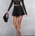 Kurzer Strickrock mit Pailletten, hoher Bund, A-Linie in Schwarz - Sommermode | 7,51 $ | OKKO MODE