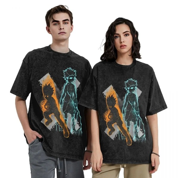 T-Shirt Surdimensionné en Coton Délavé pour Homme et Femme, Streetwear Hip Hop Anime Y-Y-Tees|24,29 €|OKKO MODE