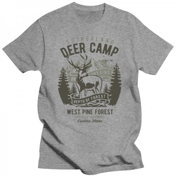 T-shirt de camp de cerf Hunter Hunting, 100% coton haut de gamme|14,39 €|OKKO MODE