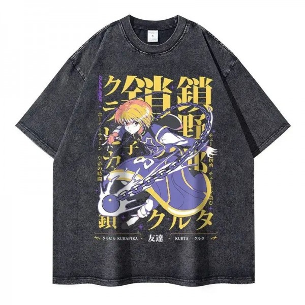 T-shirt pour Homme, Vêtement 100% Coton Vintage Délavé Surintendant Phantom PE Manga Killua Gon Chrollo|17,09 €|OKKO MODE