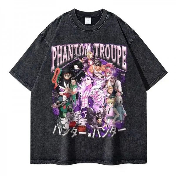 T-shirt pour Homme, Vêtement 100% Coton Vintage Délavé Surintendant Phantom PE Manga Killua Gon Chrollo|17,09 €|OKKO MODE