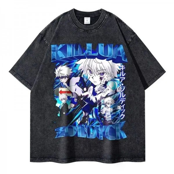 T-shirt pour Homme, Vêtement 100% Coton Vintage Délavé Surintendant Phantom PE Manga Killua Gon Chrollo|17,09 €|OKKO MODE