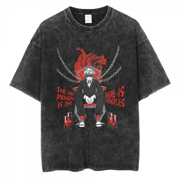 T-Shirt à Manches Courtes Homme Streetwear Hip Hop Délavé Vintage Anime Japonais Hunter x Hunter Harajuku|24,29 €|OKKO MODE