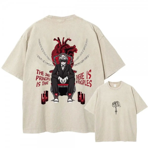 T-Shirt Délavé Streetwear Vintage Anime Hunter X Hunter Harajuku Tee|18,89 €|OKKO MODE