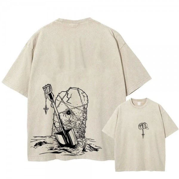 T-Shirt Délavé Streetwear Vintage Anime Hunter X Hunter Harajuku Tee|18,89 €|OKKO MODE