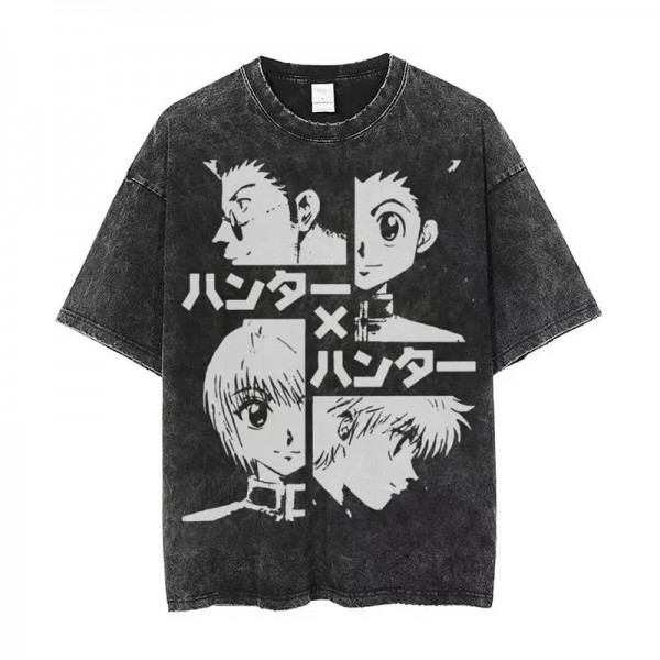 T-shirt Hisoka Morow Washed pour femme, streetwear hip hop vintage manga HxH|24,29 €|OKKO MODE