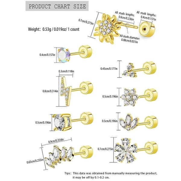 Boucles d'oreilles en acier plaqué or 18 carats, spirale générateur d'anaphylAct - Ensemble de 3|3,59 €|OKKO MODE