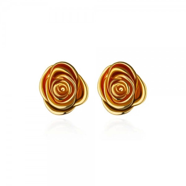 Boucles d'oreilles en acier inoxydable fleur rose pour femme|2,69 €|OKKO MODE