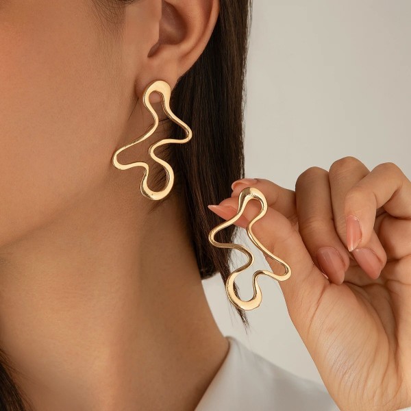 Boucles d'oreilles géométriques minimalistes pour femmes, style punk|2,69 €|OKKO MODE