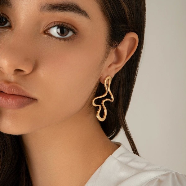 Boucles d'oreilles géométriques minimalistes pour femmes, style punk|2,69 €|OKKO MODE