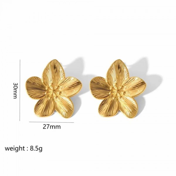 Boucles d'oreilles papillon en acier inoxydable 18k plaqué or de haute qualité|3,59 €|OKKO MODE