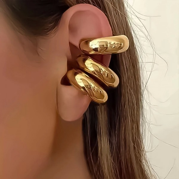 Boucles d'oreilles Hyperbole pour femmes, gros bijoux plaqué or|2,69 €|OKKO MODE