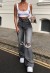 Jean taille haute déchiré pour femmes, pantalon évasé décontracté femme fjS-2XL 2023 | 24,87 $ | OKKO MODE