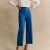 Pantalon en denim taille haute pour femme, décoration de bouton de poche et couture tridimensionnelle | 76,58 $ | OKKO MODE