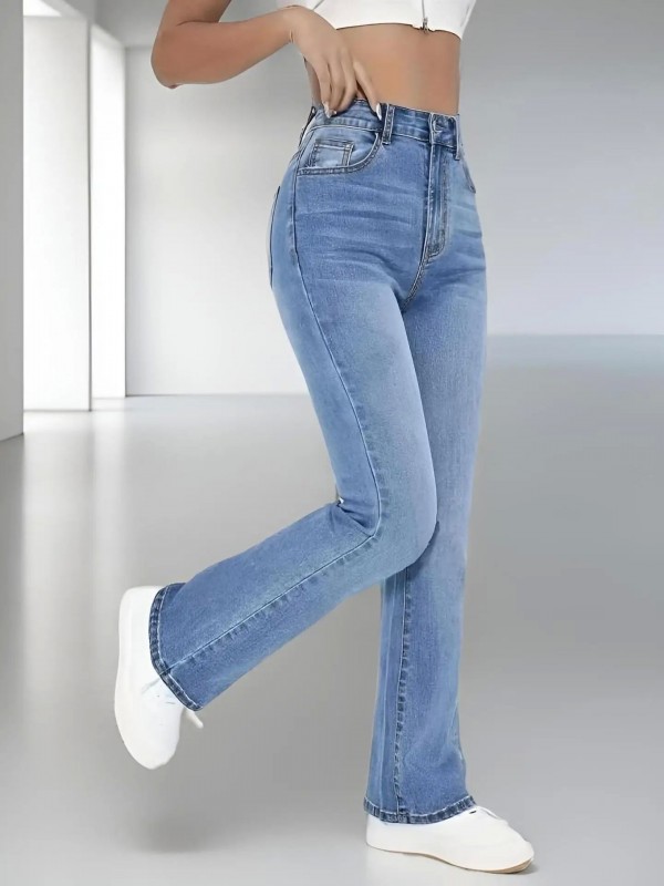 Jean amincissant en denim lavé pour femme, pantalon polyvalent style européen et américain|26,09 €|OKKO MODE