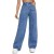 Jean Droit Bleu Foncé Femme Jambes Larges Amincissant | 21,69 $ | OKKO MODE